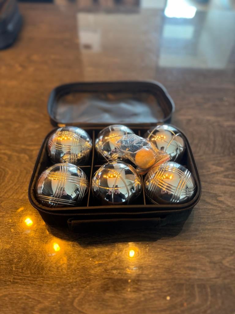Jeu de boules set in draagtas, Sport en Fitness, Overige Sport en Fitness, Ophalen of Verzenden, Zo goed als nieuw