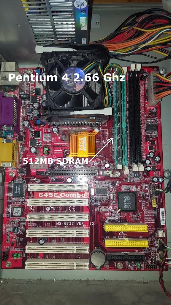 Pentium 4 + Moederbord + Geheugen (werkende combinatie), Ophalen of Verzenden, MSI