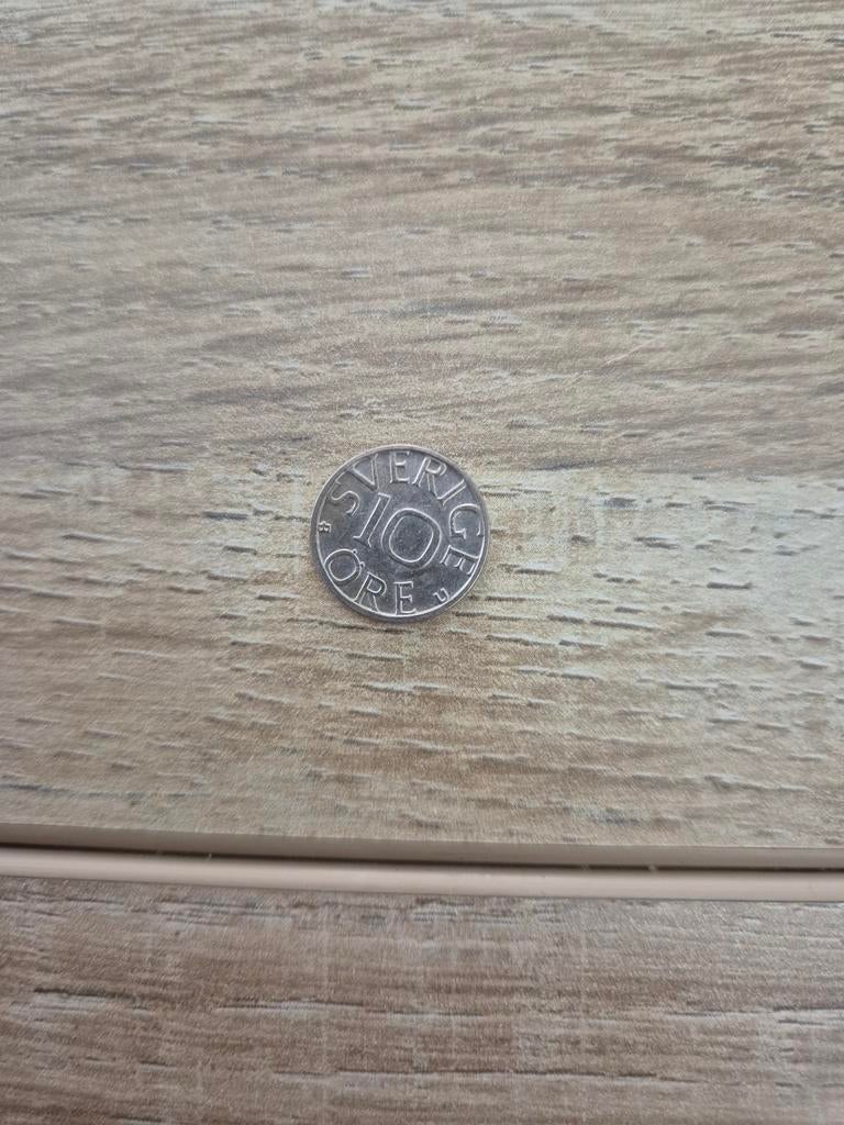 Zweedse munt 10 Öre uit 1986, Ophalen of Verzenden, Overige landen