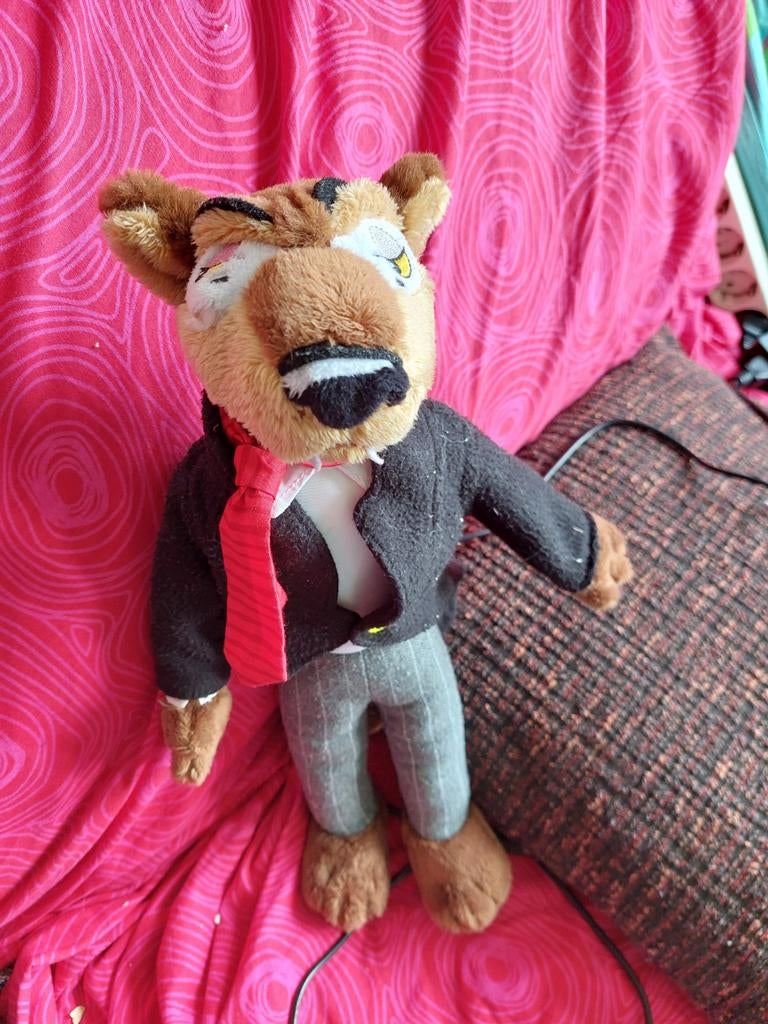 Efteling boze wolf knuffel, Ophalen of Verzenden, Zo goed als nieuw, Overige typen