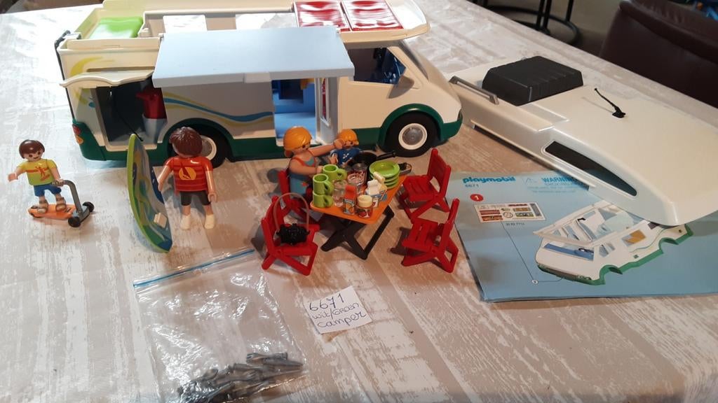 6671 wit groene vakantie camper, Ophalen of Verzenden, Zo goed als nieuw, Complete set