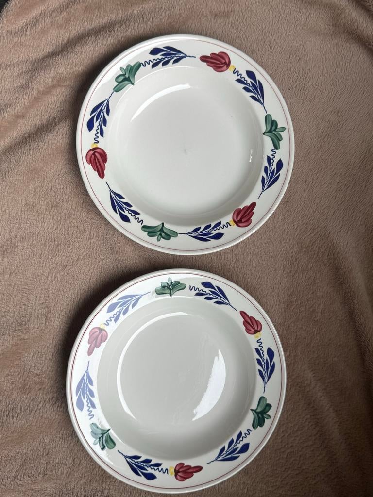 Villeroy & Boch Boerenbont diepe borden, Huis en Inrichting, Ophalen of Verzenden, Zo goed als nieuw, Bord(en), Aardewerk