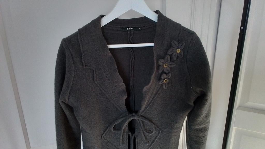 Mooi Lang grijs jas- vest DIDI, Maat 38/40 (M), Didi, Ophalen of Verzenden, Grijs