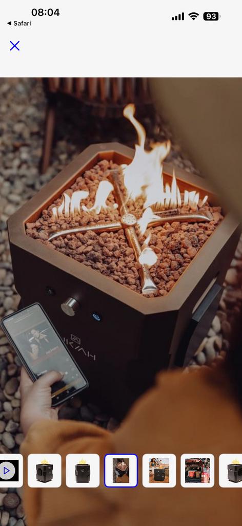 Vuurkorf-Terrasverwarmer-tuinhaard-UKIAH TAILGATER II-MUZIEK, Ophalen, Nieuw