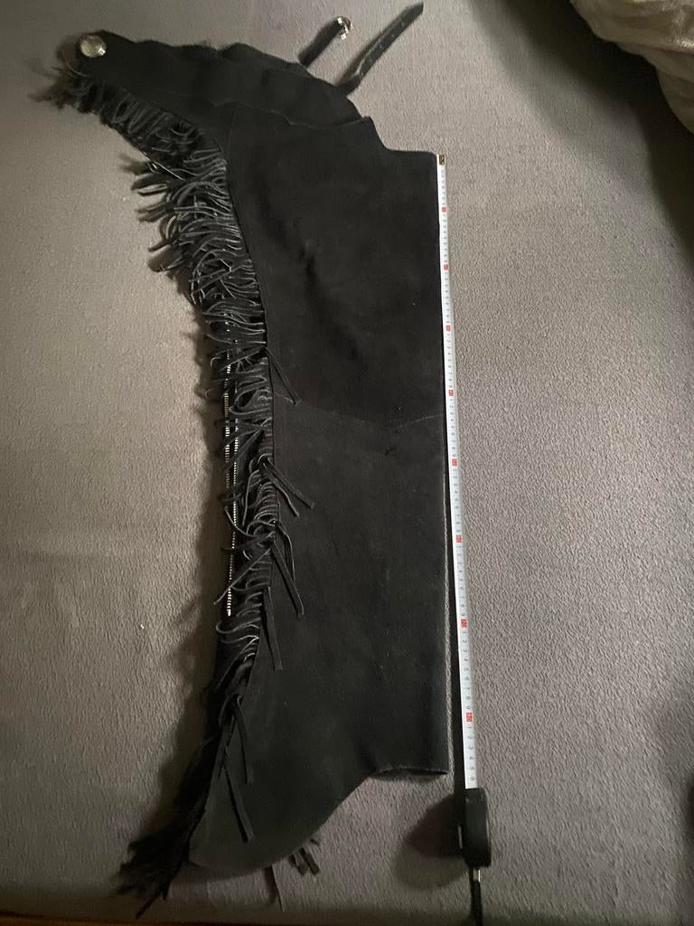 Zwarte soepele suede lange chaps, Ophalen of Verzenden, Zo goed als nieuw, Overige soorten, Schoeisel