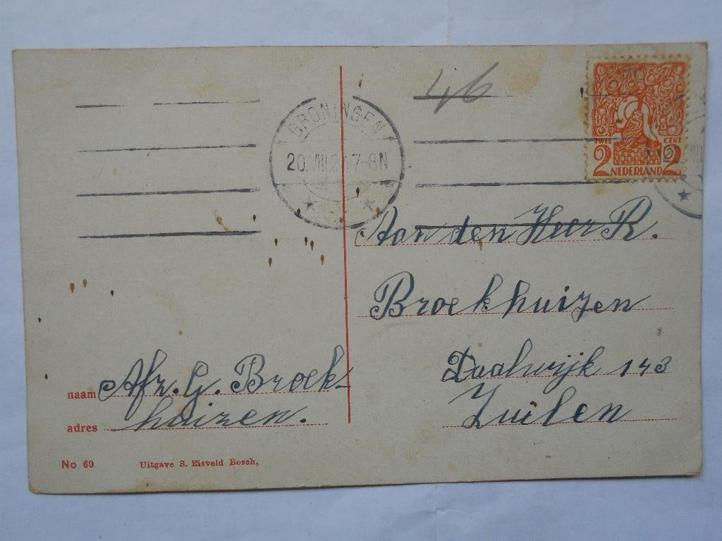 Groningen Noordzijde Grote Markt rond 1920 oud Groningen, Ophalen of Verzenden, Voor 1920, Gelopen, Groningen