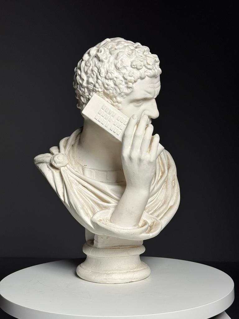 Borstbeeld caracalla gips, Verzamelen, Ophalen, Zo goed als nieuw