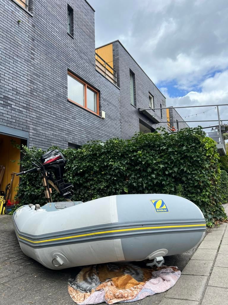 Zodiac Opblaasboot met Mercury 8 PK Buitenboordmotor, Watersport en Boten, Ophalen, Airdeck, Gebruikt, Zodiac