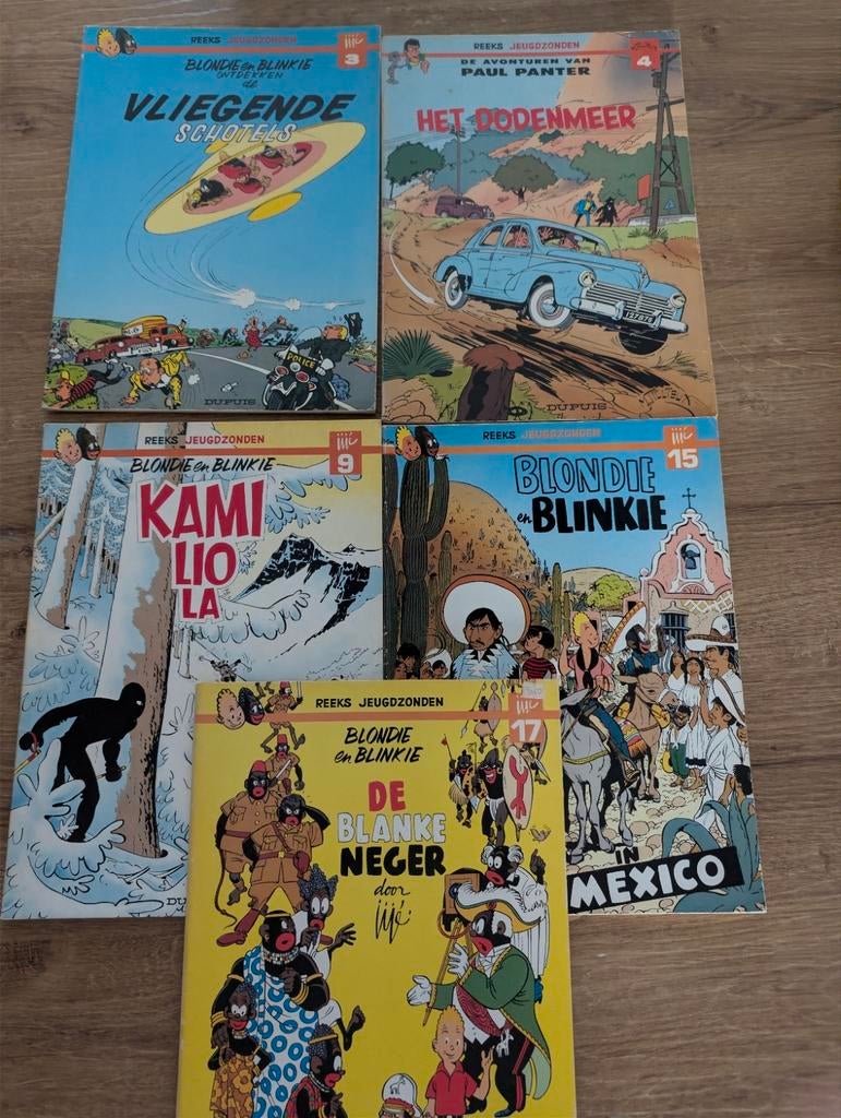 5 stripboeken uit de reeks "Jeugdzonden" Blondie en Blinkie, Ophalen of Verzenden