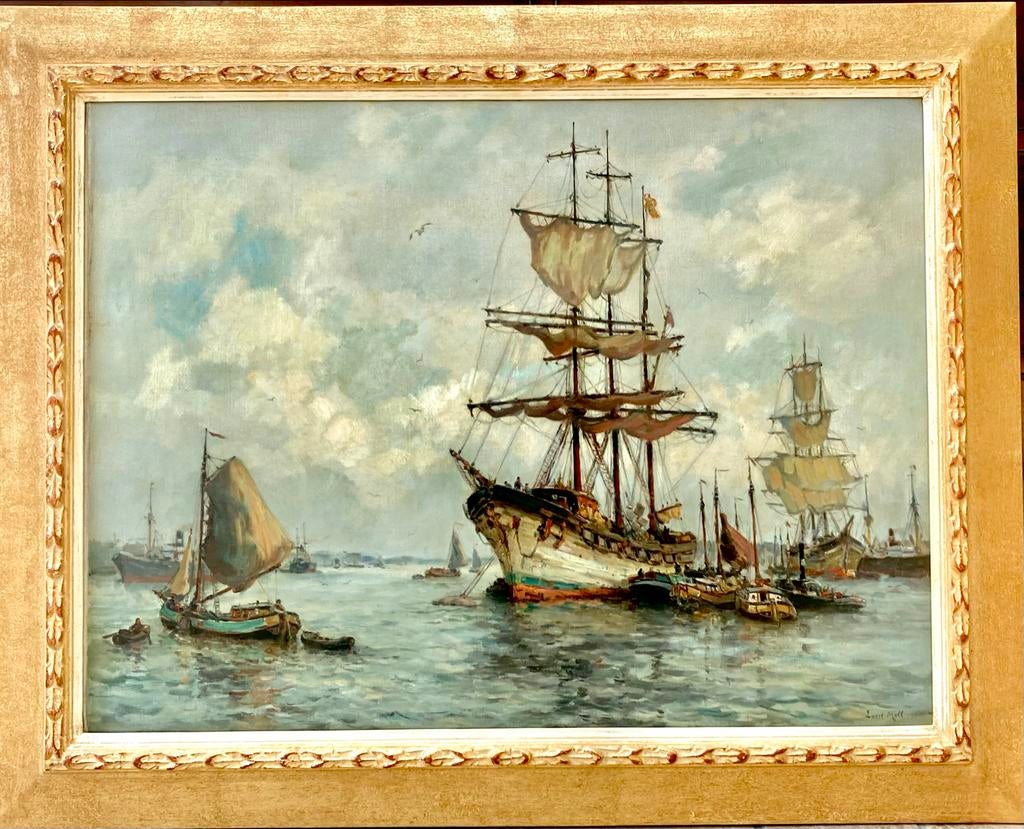 Rotterdams havengezicht van Evert Moll (1878-1955), Ophalen