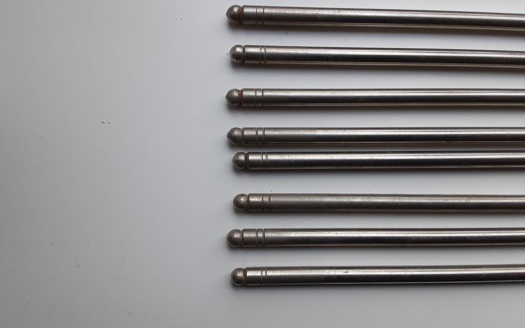 11 mooie verchroomde traproedes lengte 61,5 cm, rond 8 mm, 50 tot 100 cm, Rond, Zo goed als nieuw, 50 tot 100 cm