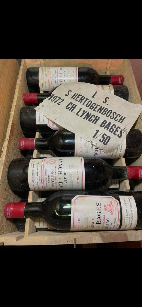 Château Lynch-Bages 1972 Pauillac - Zeldzame Collectie, Verzamelen, Gebruikt, Frankrijk, Ophalen of Verzenden, Rode wijn