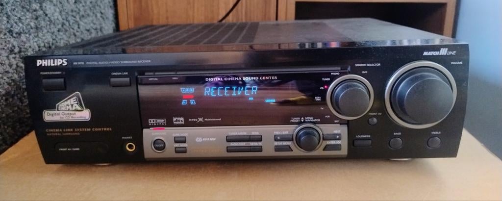 Philips FR975 audio video surround receiver Matchline, Audio, Tv en Foto, Versterkers en Receivers, Zo goed als nieuw, 5.1, 60 tot 120 watt