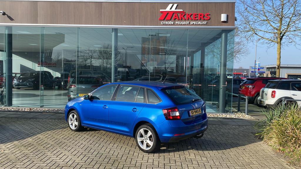 Skoda Rapid Spaceback 1.0 TSI Greentech Clever, Parkeersensor, Gebruikt, Euro 6, Blauw