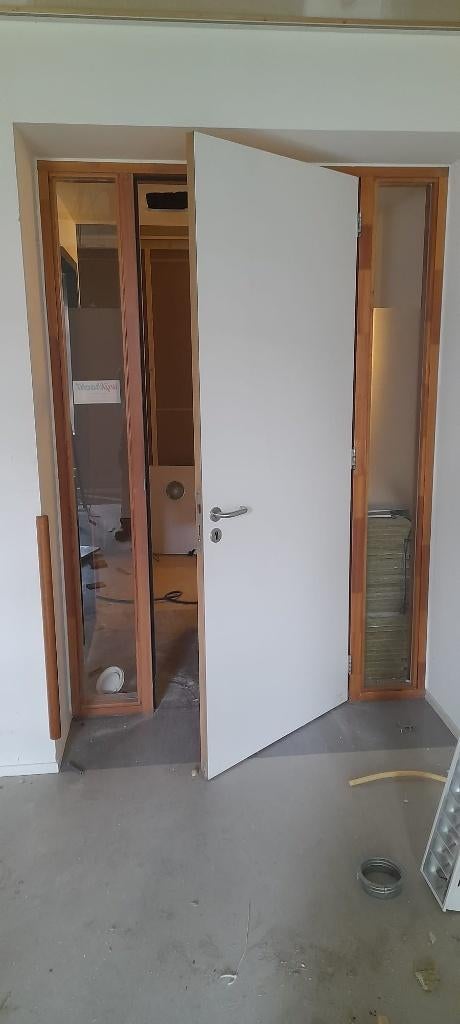 Binnendeur deurkozijn deur met zijlicht ( 184 ), Doe-het-zelf en Verbouw, 120 cm of meer, Binnendeur, Ophalen of Verzenden, Zo goed als nieuw