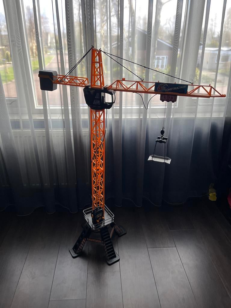Speelgoed Hijskraan met Afstandsbediening - Draait & Lift, Ophalen, Gebruikt, Afstandsbediening
