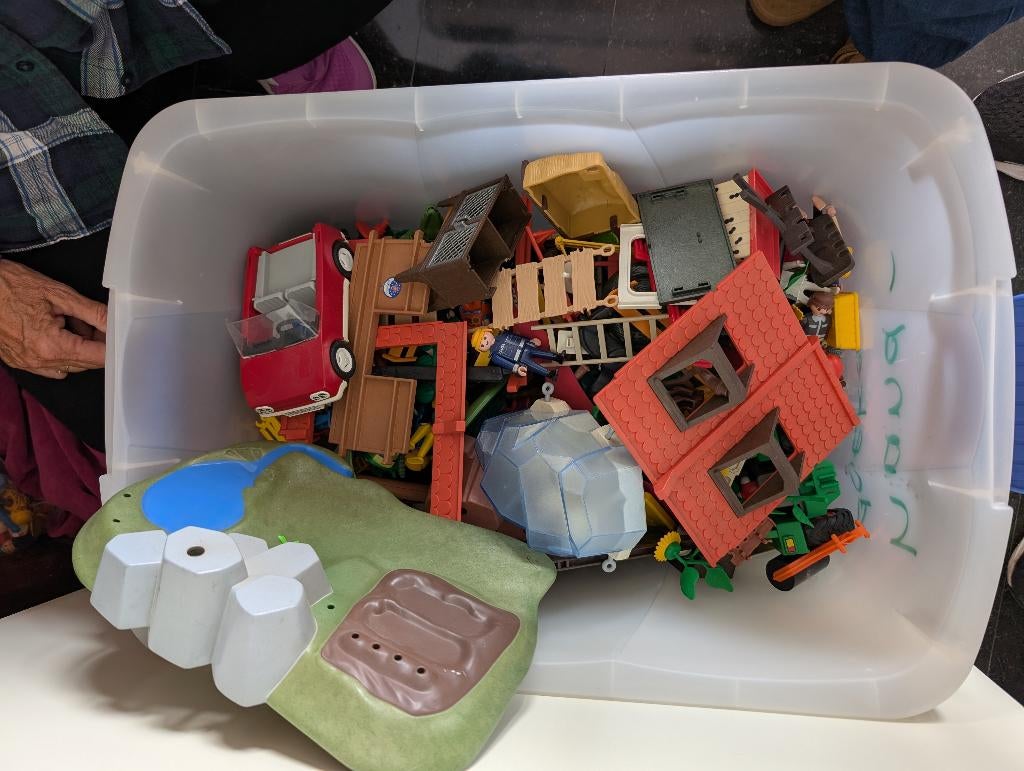 Bak met Playmobil, Ophalen, Gebruikt, Los playmobil