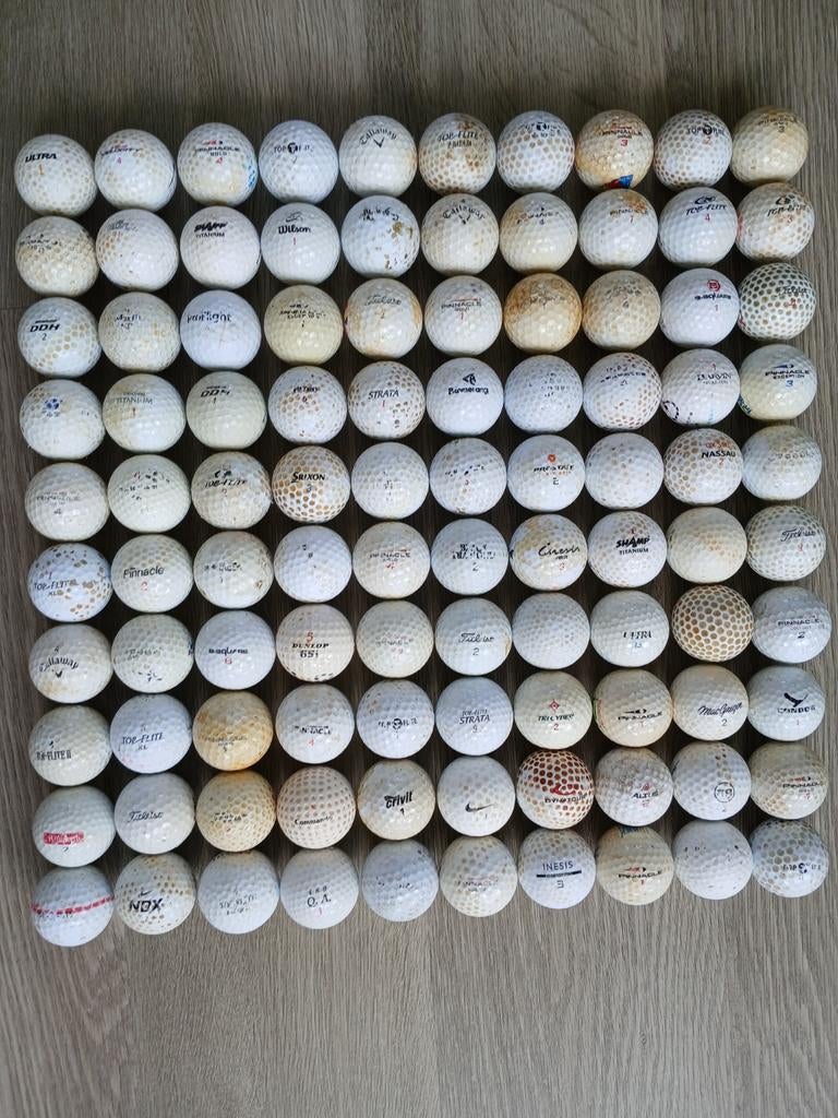 100 golf ballen diverse merken, Ophalen of Verzenden, Zo goed als nieuw, Bal(len)
