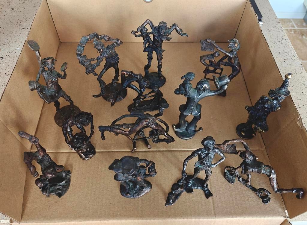 Collectie 13x CliniClowns beeldjes: 10x DaVinci met logo & 2, Verzamelen, Beelden en Beeldjes, Zo goed als nieuw, Overige typen