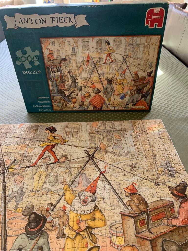 Antin Pieck Koorddansen 1000 stukjes, Ophalen of Verzenden, 500 t/m 1500 stukjes, Zo goed als nieuw