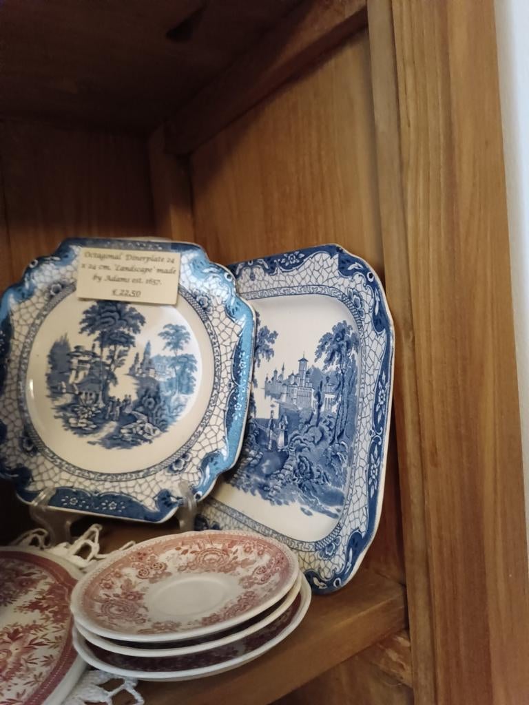 Adams vintage Landscape Octagonaal bord, Ophalen