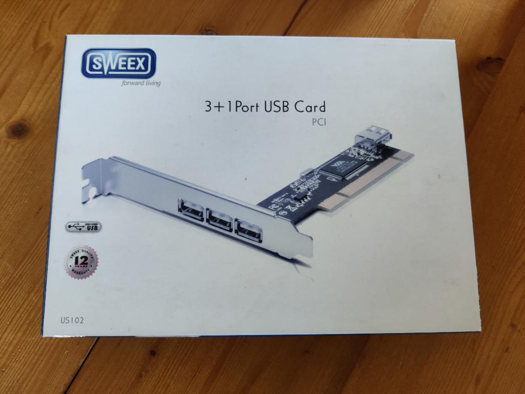 Sweex USB PCI-card 3+1 10-3, Ophalen of Verzenden, Nieuw, Intern