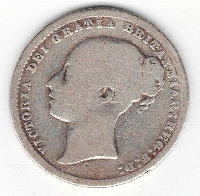 26-676 Engeland 1 shilling 1874, Verzenden, Overige landen, Losse munt, Zilver