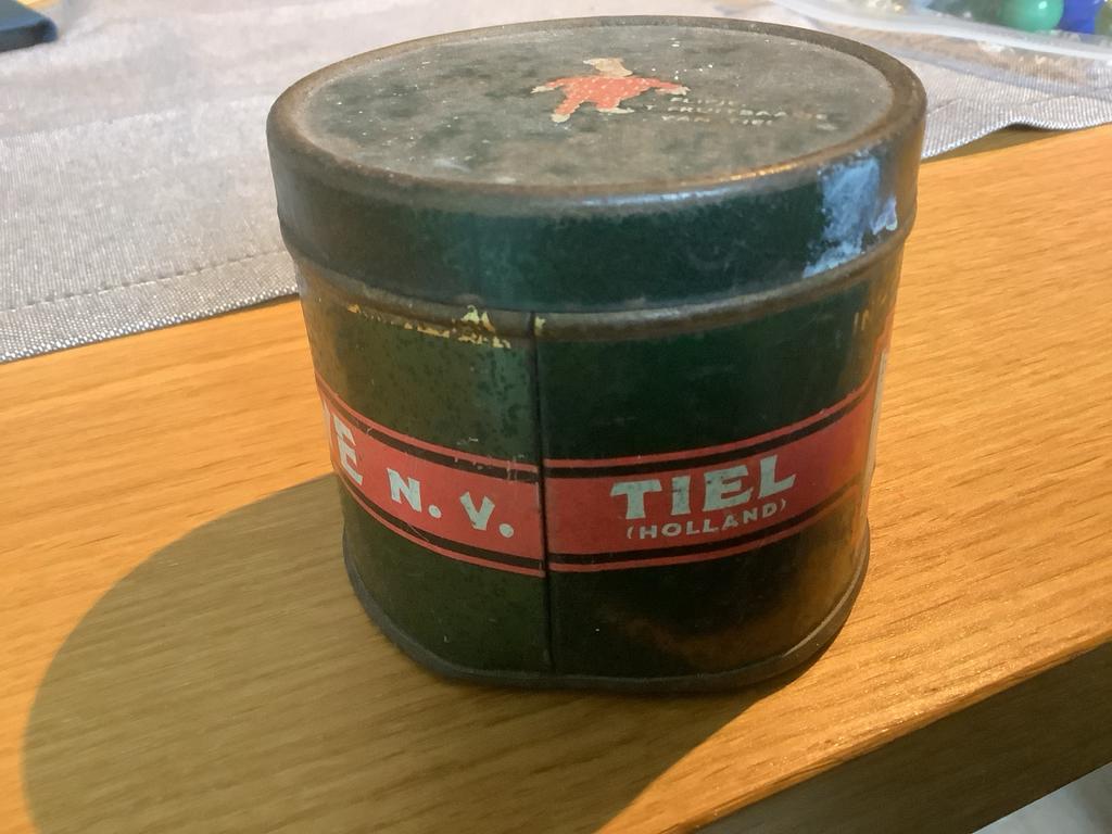 Oud blik Conpura Appelsiroop Tiel (Holland), Verzamelen, Blikken, Ophalen, Gebruikt, Overige, Overige merken
