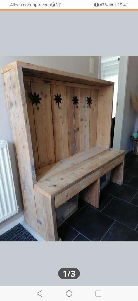 Steigerhouten bankje, Ophalen