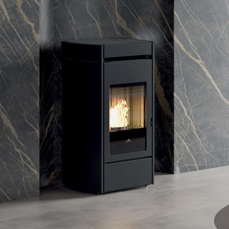 Pelletkachel Edilkamin Lena, Zwart, Overige materialen, Overige stijlen, Nieuw