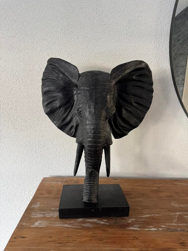 Light&Living zwart Olifant ornament beeld, Antiek en Kunst, Kunst | Designobjecten, Ophalen of Verzenden