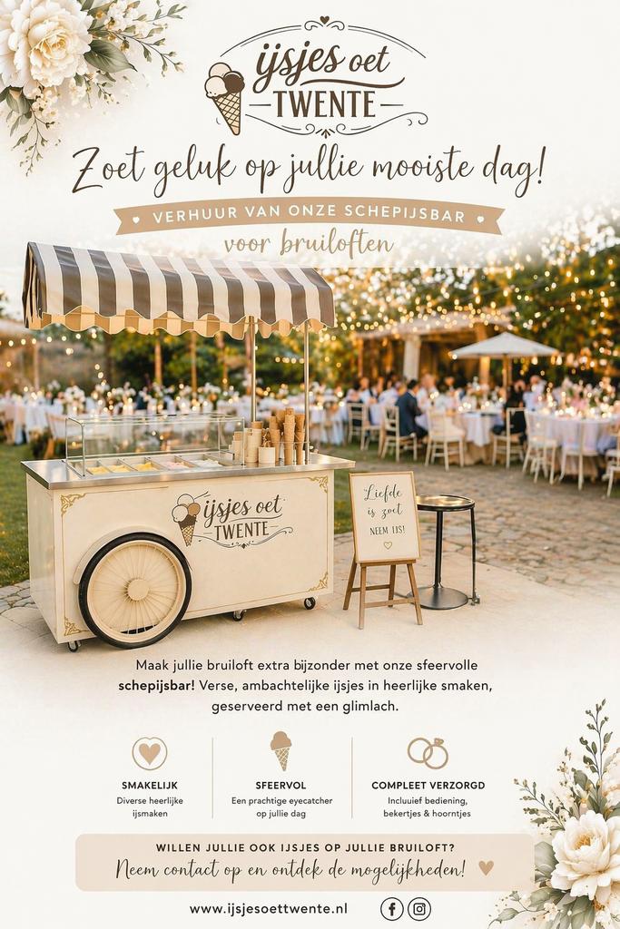 IJskar ijsbar schepijskar foodtruck te huur, Eén persoon, Kortingsbon