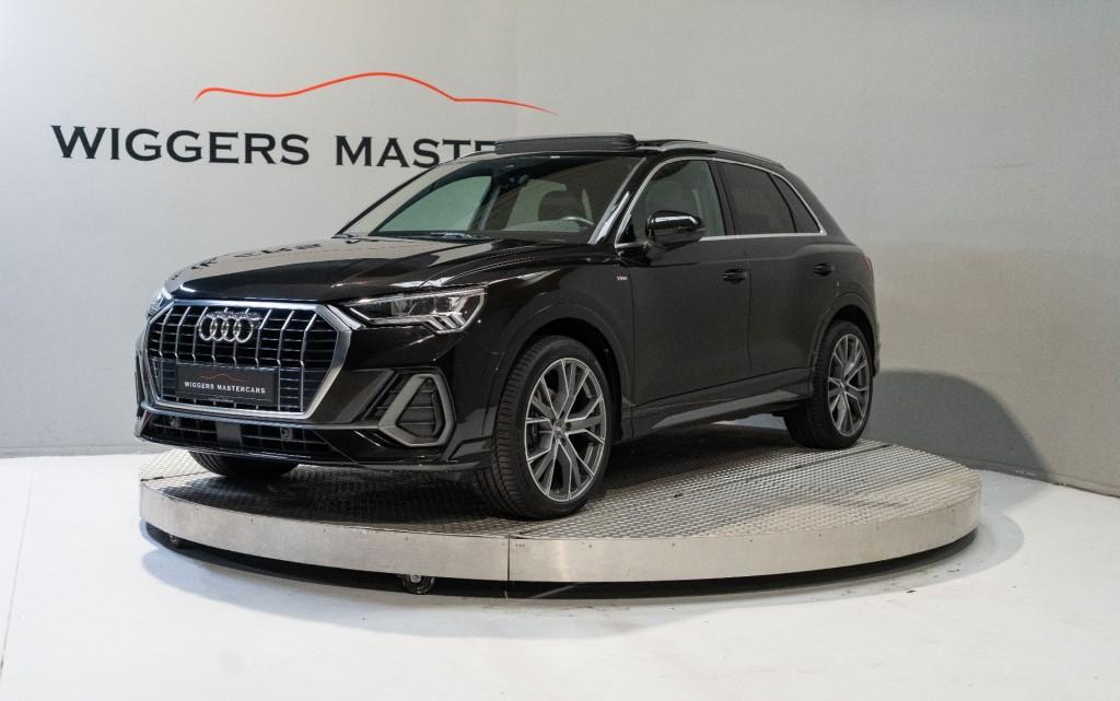 Audi Q3 35 TFSI automaat  S-Line, Pano, Keyless, Leder, El.t, Automaat, 4 cilinders, Zwart, Leder