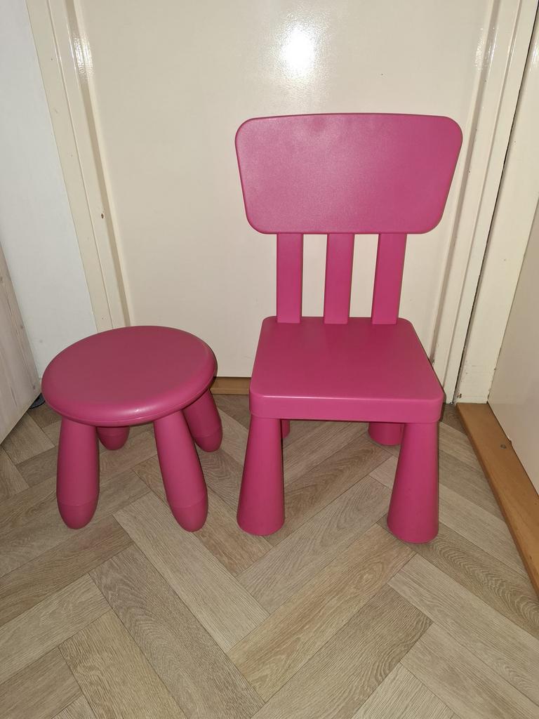 IKEA mammut stoeltje en krukje, Ophalen, Gebruikt, Stoel(en)