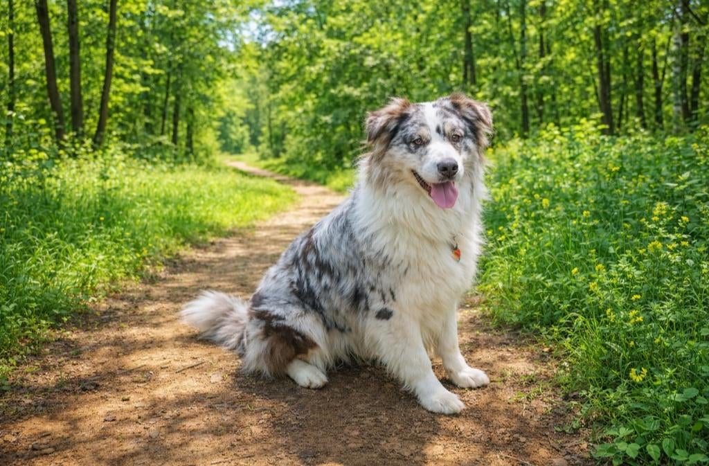 Australian Shepherd Red Merle dekreu met stamboom, Dieren en Toebehoren, Parvo, Eén hond, 3 tot 5 jaar, Nederland