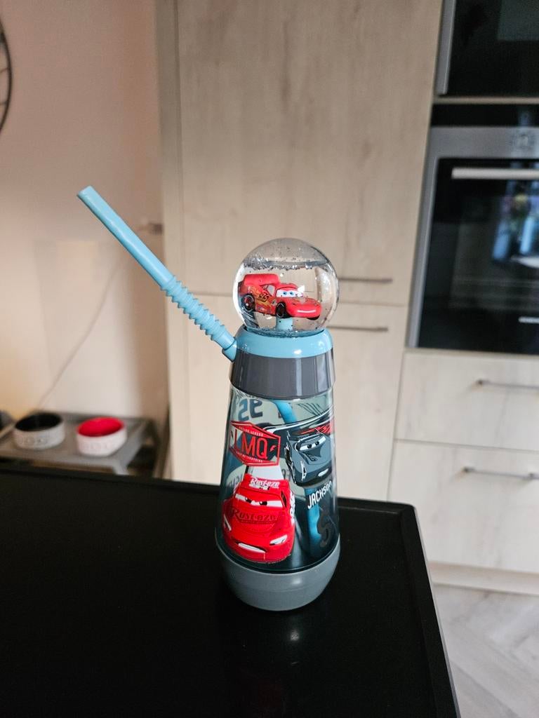 Leuke drinkbeker Disney Cars met draaibare auto bovenin, Ophalen of Verzenden