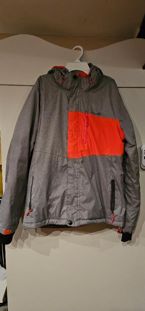 Grijze Mountain peak ski jas / skijas / wintersport, Gebruikt, Ophalen of Verzenden, Jongen, Mountain Peak