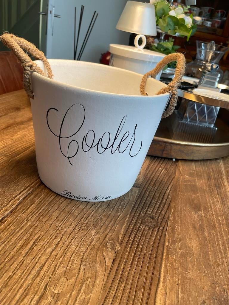 Riviera Maison Wijnkoeler - Zeldzaam!, Ophalen, Gebruikt, Mand, Rond