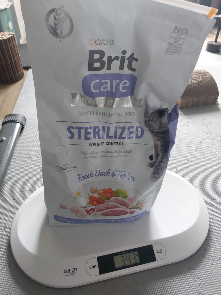 Brit care sterilized graanvrij katten voer. (Halve zak), Ophalen, Kat