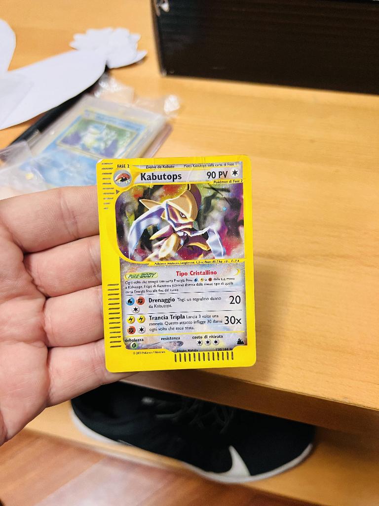 Kabutops 150/144 Holo Skyridge Crystal Pokemon, Verzenden, Zo goed als nieuw, Losse kaart, Foil