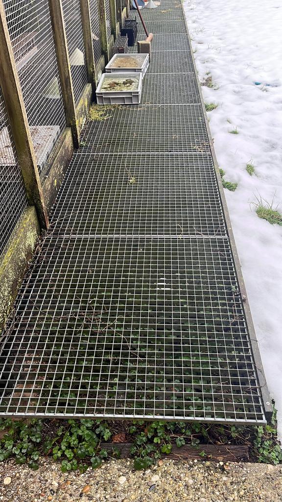 Gealviniceerde vloerroosters, Ophalen of Verzenden, Zo goed als nieuw, Hout