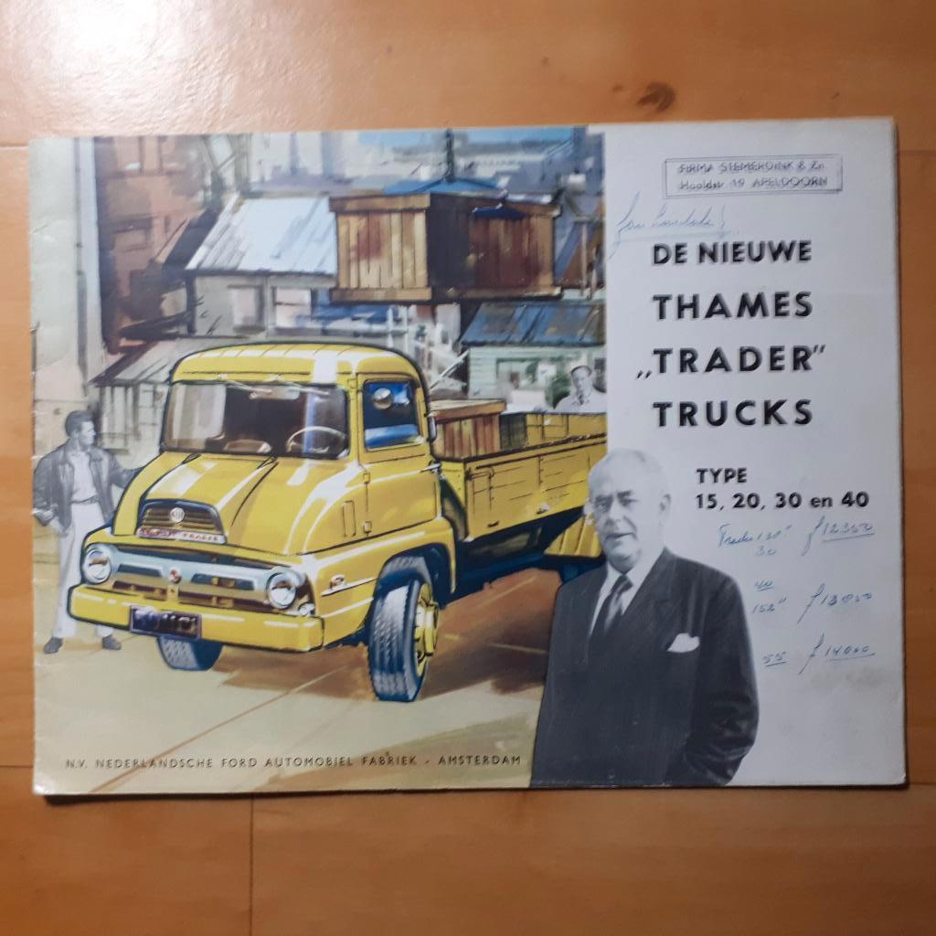 Oude Thames Trader Truck brochure Nederlandse folder FORD UK, Verzenden, Gelezen, Overige merken, Thames Trader trucks