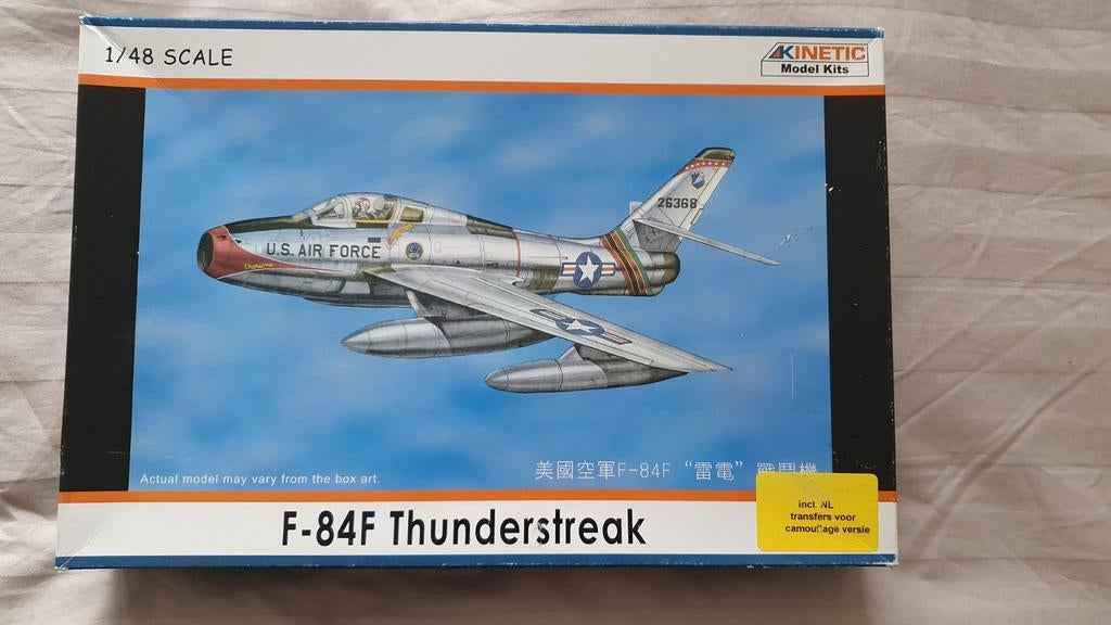 Kinetic 1/48 F-84F Thunderstreak KLu decals camo versie, Overige merken, Nieuw, Ophalen of Verzenden, Groter dan 1:72