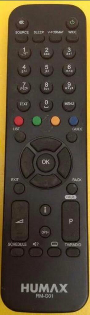 HUMAX RM-G01 AFSTANDSBEDIENING, Ophalen of Verzenden, Gebruikt, Origineel, Receiver of Versterker