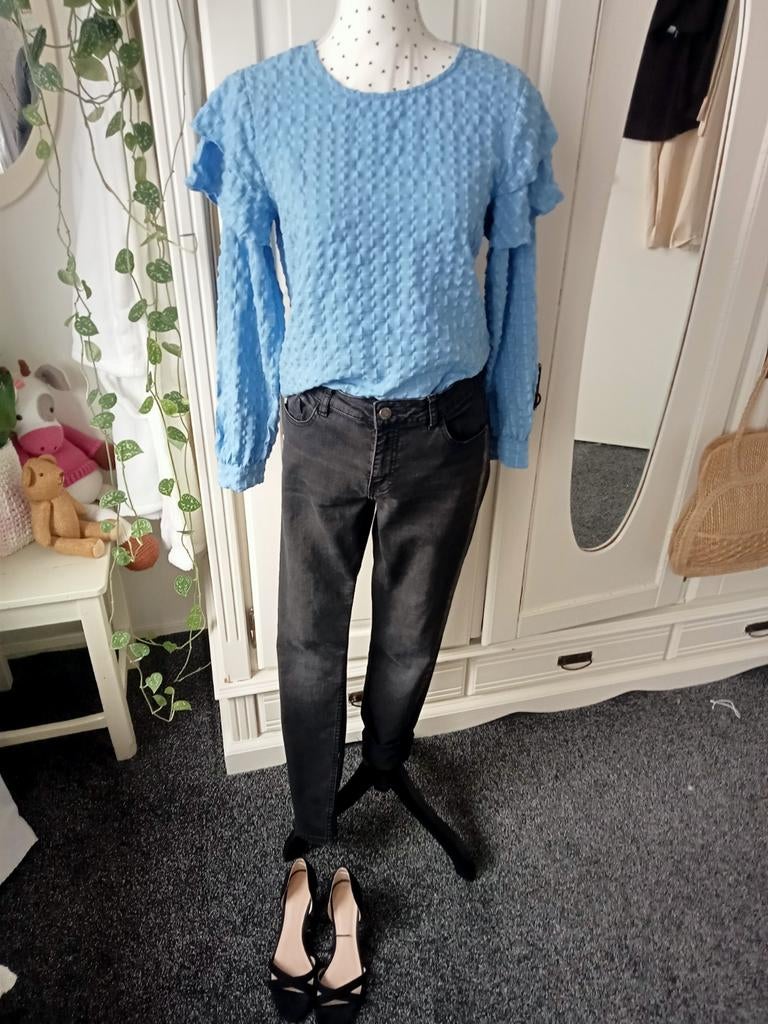 Object " Blouse maat S/M ", Kleding | Dames, Blouses en Tunieken, Zo goed als nieuw, Maat 36 (S), Blauw, Ophalen of Verzenden