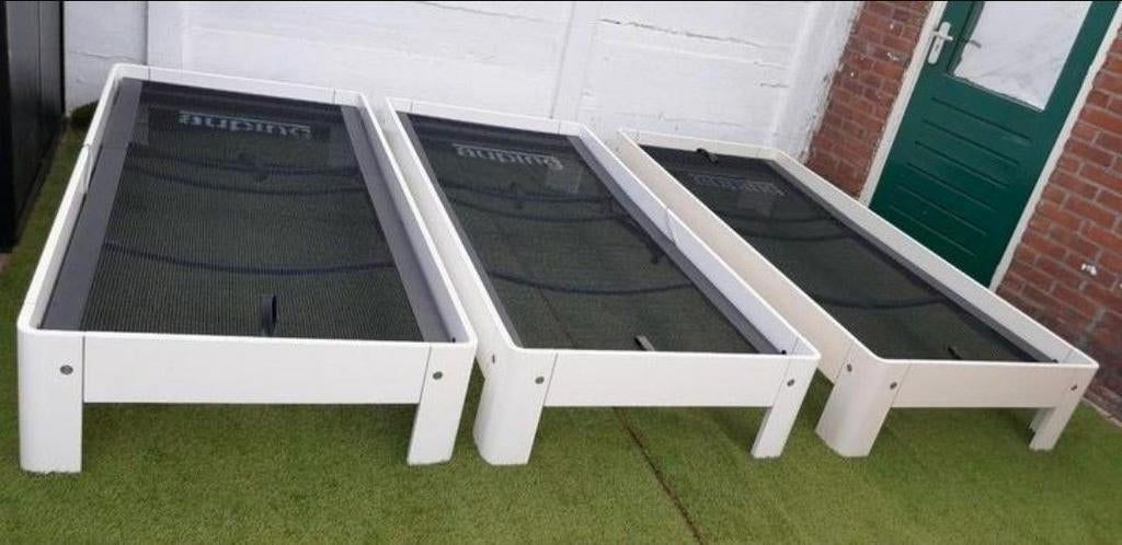 Auping Auronde Bedden 90x200cm, Ophalen, Eenpersoons, ., Wit