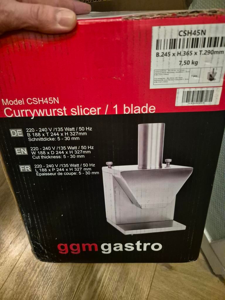 3 X GGM Gastro Worstensnijders - Nieuw/Zgan, alles 75 euro, Ophalen of Verzenden