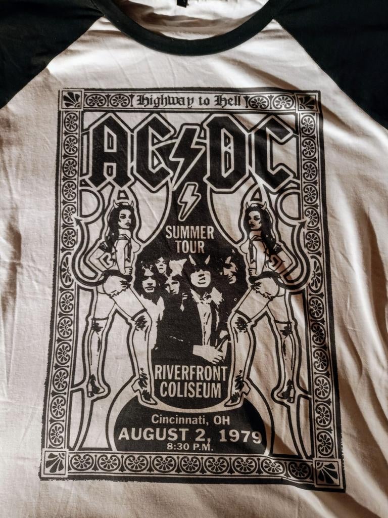 AC/DC t-shirt XL wit, Ophalen of Verzenden, Zo goed als nieuw, Maat 56/58 (XL), Wit