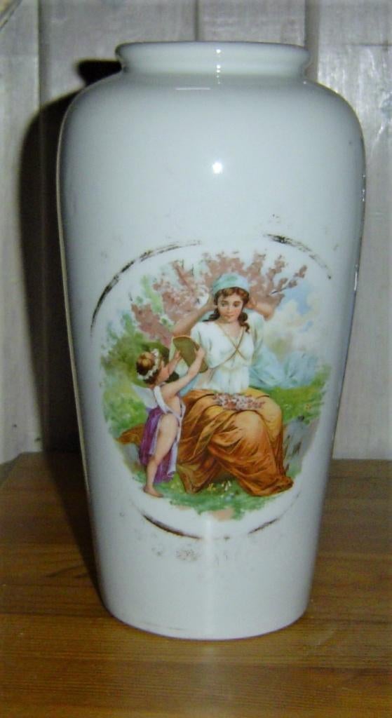 Prachtige antieke  porseleine VAAS  circa 1930, Antiek en Kunst, Ophalen of Verzenden