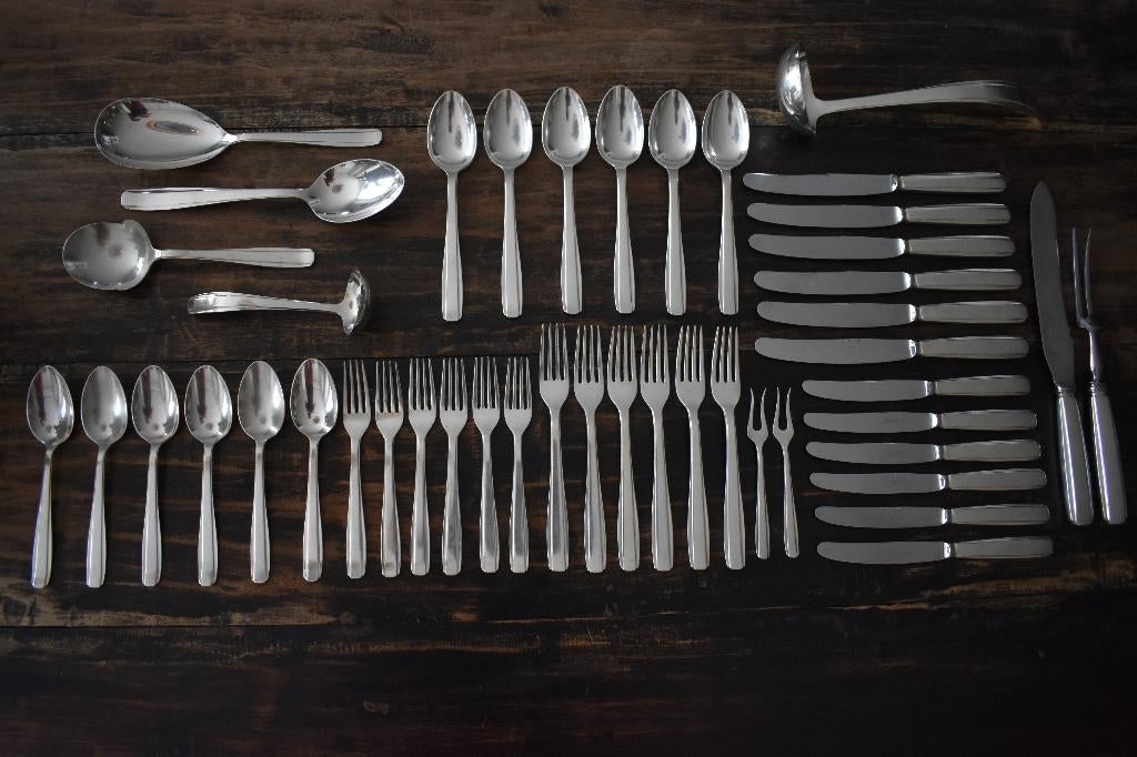 Gero 90 Zilvium 56 Nordique art deco cassette 6 personen, Ophalen of Verzenden